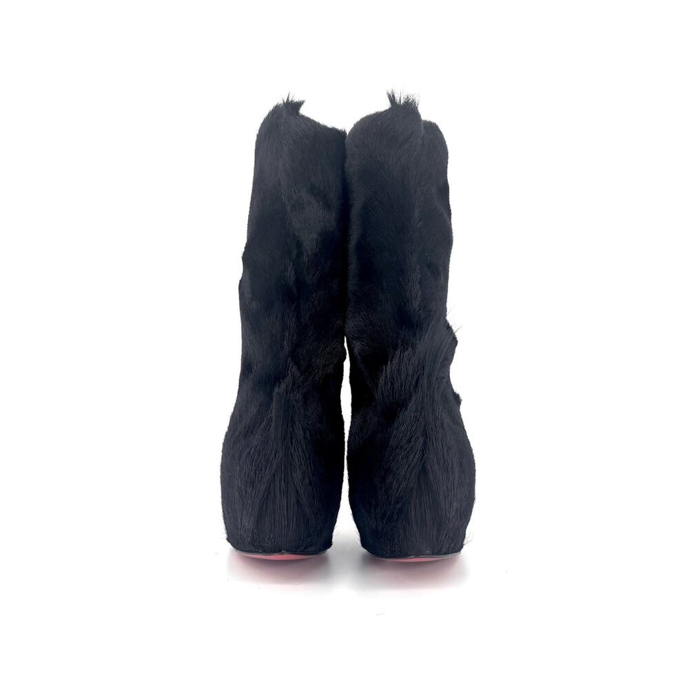 Christian Louboutin A/W 2011 Puck Booty Springbok Fur Platform Ankle Boots 36 - Picture 4 of 11